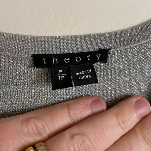 THEORY Elegant Cashwell Wool Metal Fiber
Julee Mini Dress - Picture 3 of 7